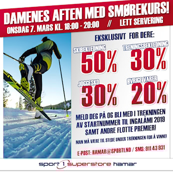 Damenes aften med smørekurs hos Sport1 Superstore Hamar